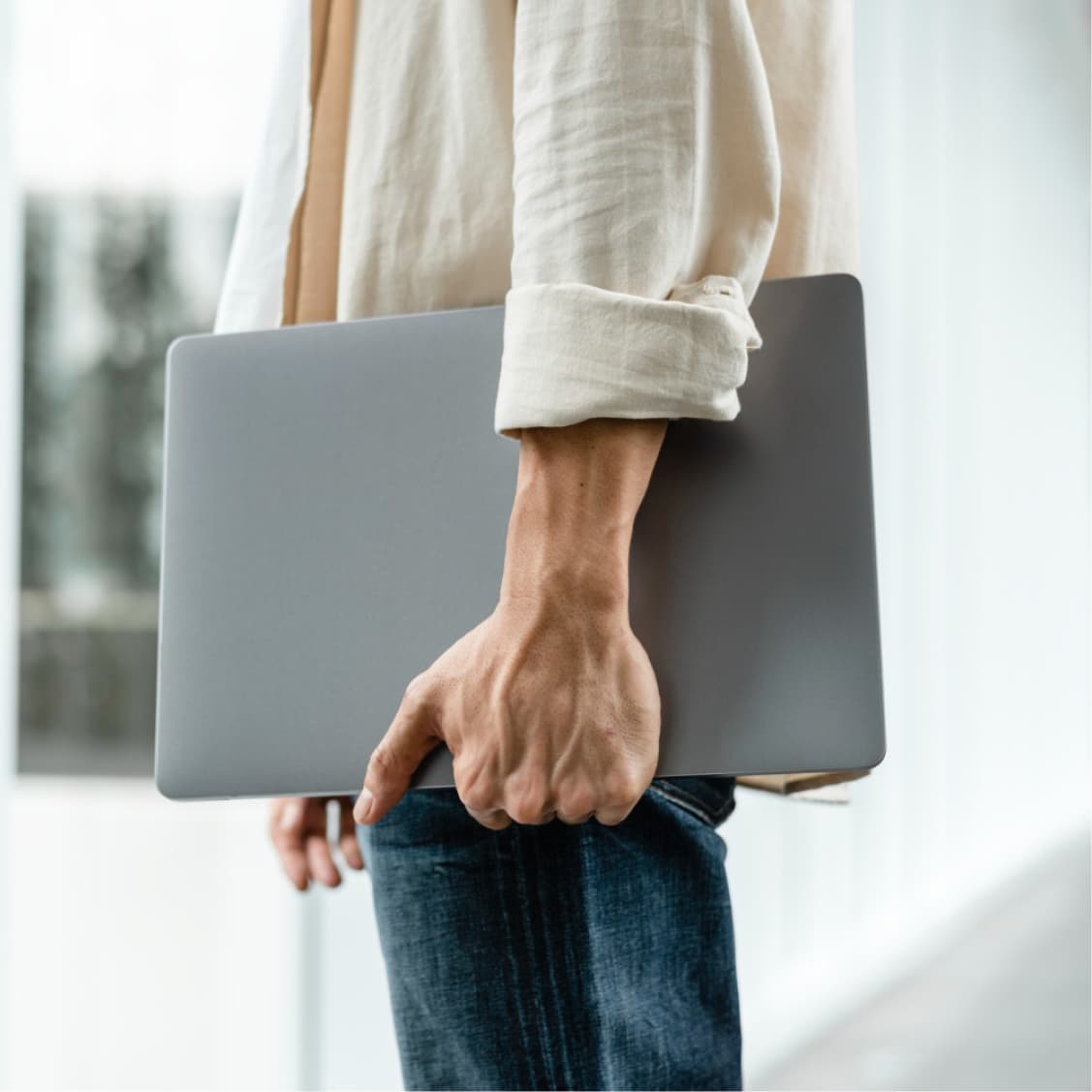 Office environment with remote team collaboration