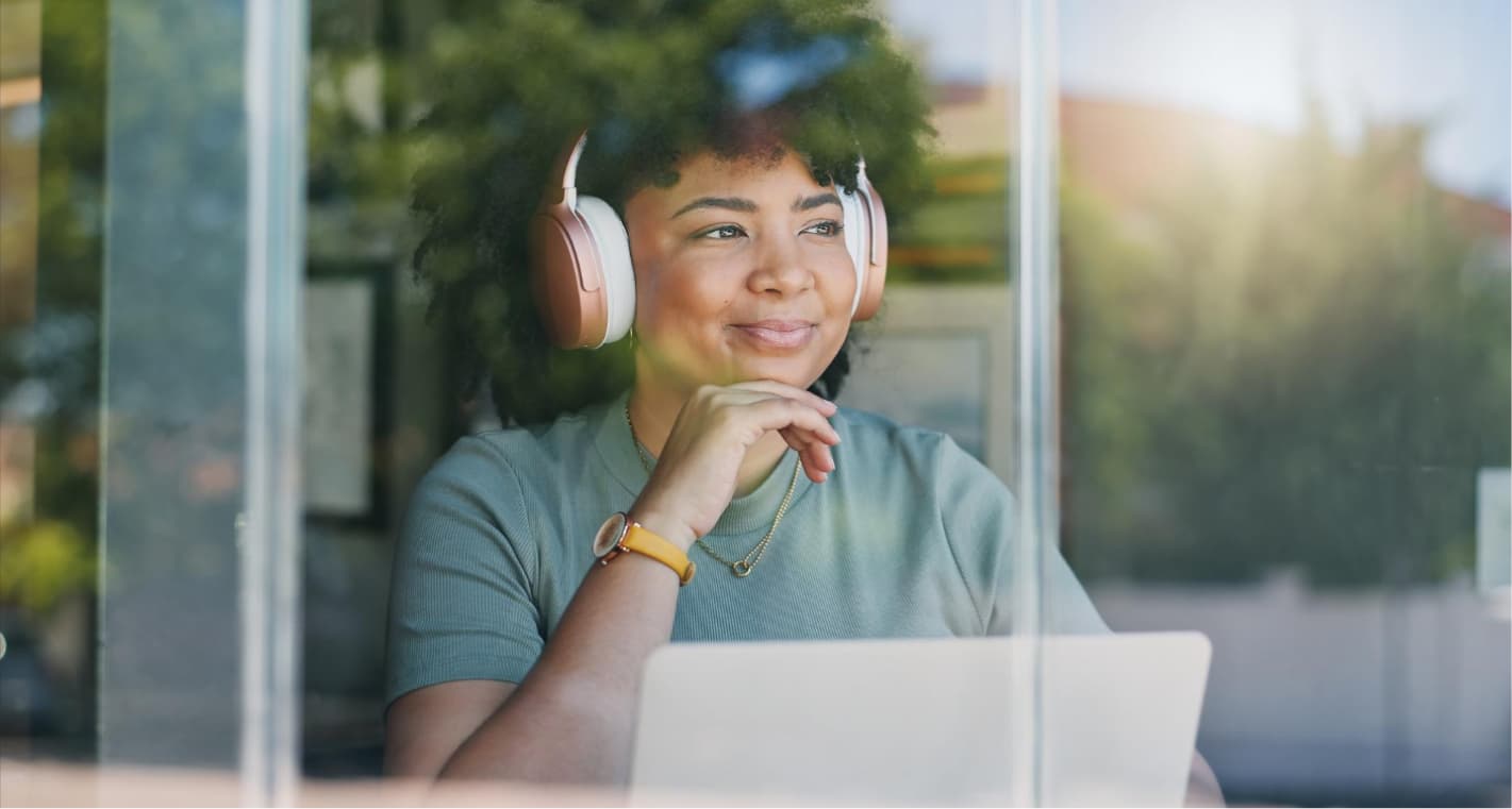 Office environment with remote team collaboration